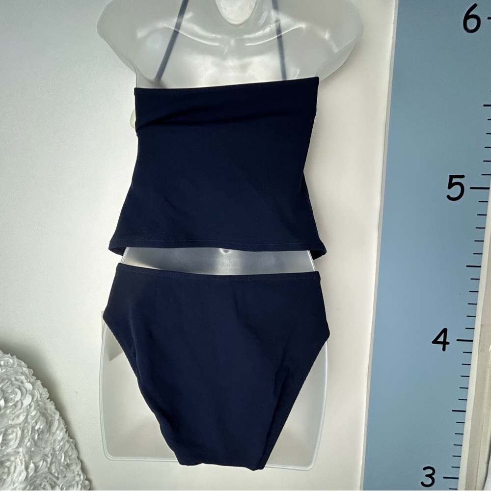 Nautica Black Tankini with Lime Green Stripes - Picture 12 of 16